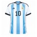 Maglie da calcio Argentina Lionel Messi #10 Prima Maglia Mondiali 2022 Manica Corta